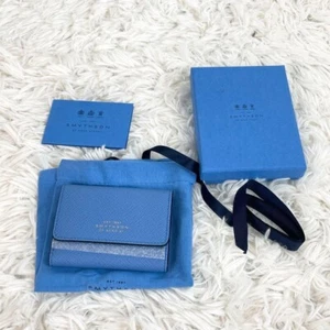 Smythson Trifold Wallet Mini Compact With Box womens from Japan Japanese JP!!!!! - Picture 1 of 6