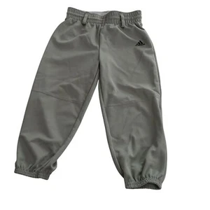 Adidas Athletic Baseball Jogger Pants Youth Size XS Gray Elastic Waist - Picture 1 of 12