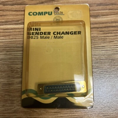 25 Pin DB25 Male to Male Gender Changer Coupler Extender  - Image 1 of 4