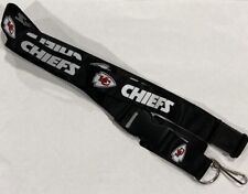 Kansas City Chiefs Football Team Logo Black Lanyard Keychain w/ Safety Clip