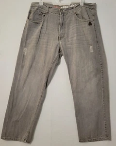 Akademiks Jeans Men's Gray Jeans 44x32 Intentionally distressed - Picture 1 of 8