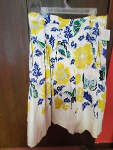 RSVP By Talbots Size 10 Floral Butterfly Skirt Vintage 