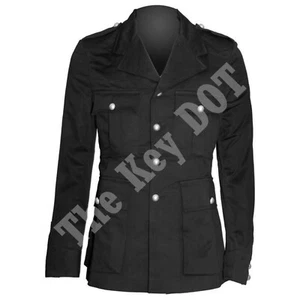 Men Gothic Black Jacket Military Banned Style Goth Coat - Picture 1 of 1