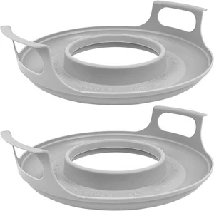 2 Pack Microwave cool plate and spillover caddy with handles. For bowls, plates - Picture 1 of 5