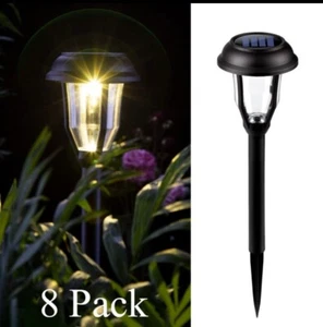 GIGALUMI Solar Pathway Lights Outdoor 8 Pack Wireless LED Solar Garden Lights - Picture 1 of 5