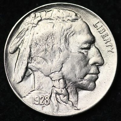 1928 Buffalo Nickel CHOICE BU FREE SHIPPING E195 CCT - Image 1 of 2