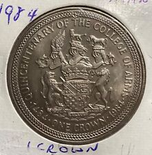 ISLE OF MAN 1984 College of Arms Earl Marshal One Crown Coin (UNC)
