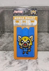 Sanrio Aggretsuko Mobile Wallet NEW Universal Cell Phone Stand Cord Keeper  - Picture 1 of 4
