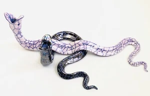 LARGE SIGNED GILBERT KULISH STUDIO POTTERY SNAKES CANDLE HOLDERS ONE OF A KIND - Picture 1 of 18