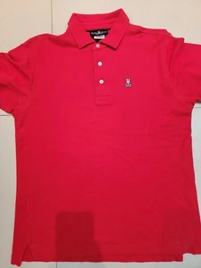 PSYCHO BUNNY NWT MEN'S CLASSIC POLO BRILLIANT RED  - Picture 1 of 5