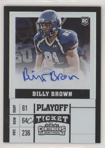 2017 Panini Contenders Draft Picks Playoff Ticket /15 Billy Brown Rookie Auto RC