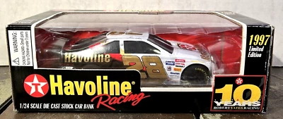 Ernie Irvan 1997 #28 德士古哈沃林限量版 1: 24 比例压铸银行 — 第 1/4 张图片