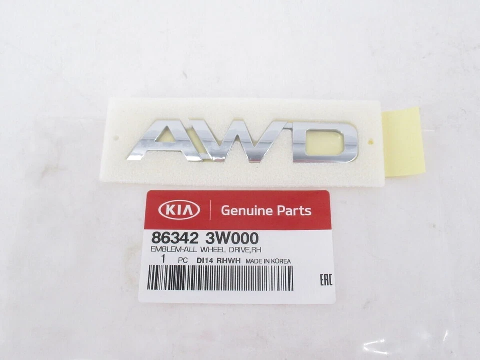 Emblema de para-lama direito original do fabricante 2011-2016 KIA Sportage 86342 3W000 - Imagem 1 de 1