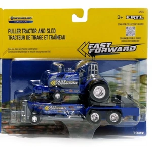 ERTL 1/64 Scale New Holland Puller "Fast Forward" Pulling Tractor with Sled - Picture 1 of 2