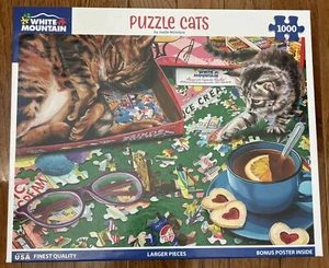 Puzzle White Mountain 1000 Piezas - Puzzle Gatos - ¡COMPLETO! - Imagen 1 de 3