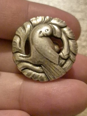 Vintage Signed Georg Jensen Denmark Sterling Silver Earring X 1 For Repurposing - Image 1 of 4