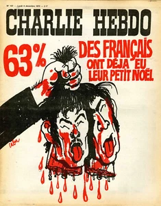 "CHARLIE HEBDO N°107 du 4/12/1972" CABU: 63% des Français ont eu leur petit Noël - Imagen 1 de 1