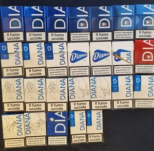 Lotto 26 Pacchetti (VUOTI) Sigarette DIANA rare vintage - Foto 1 di 1