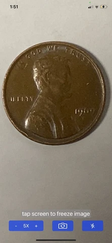 1969 D Penny with Floating Roof & No FG Mark Lincoln Penny Coin Multiple Errors! Cover