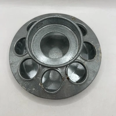 ALIMENTADOR DE GALINHAS PÁSSARO/GALINHA METAL GALVANIZADO 8 FUROS - Estilo Vintage 6 polegadas - Imagem 1 de 4