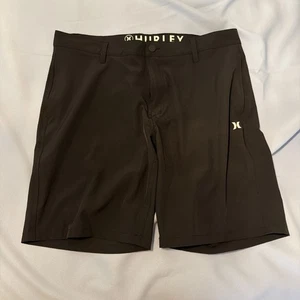 Hurley All Day Hybrid Shorts Mens Size 38 Black Quick Dry  Stretch EUC B-13 - Picture 1 of 5
