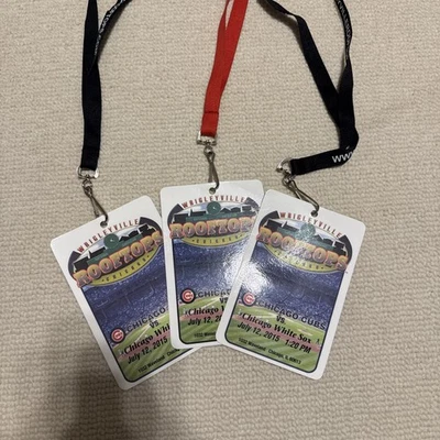 Wrigley Field Wrigleyville Rooftop Lanyard & Pass - Cubs Vs. Sox - Image 1 of 2