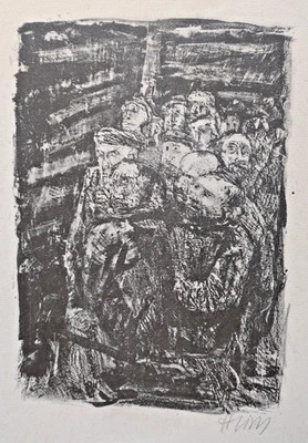 Bernhard Heisig, Lithografie zu Ludwig "Krieg", handsigniert, 1979  (2532) - Bild 1 von 4