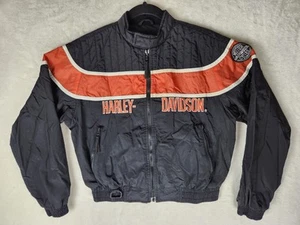 Vintage Harley Davidson Racing Kids Jacket XL USA Made Full Zip Up 2004 Patch - Picture 1 of 16