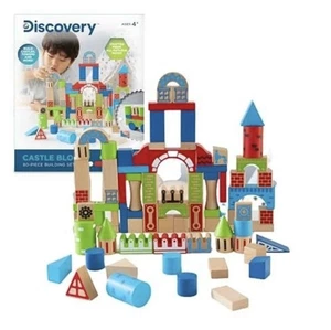 Discovery Wood Castle Blocks 80-Piece [Amazon Exclusives] Natural Wood - Picture 1 of 4
