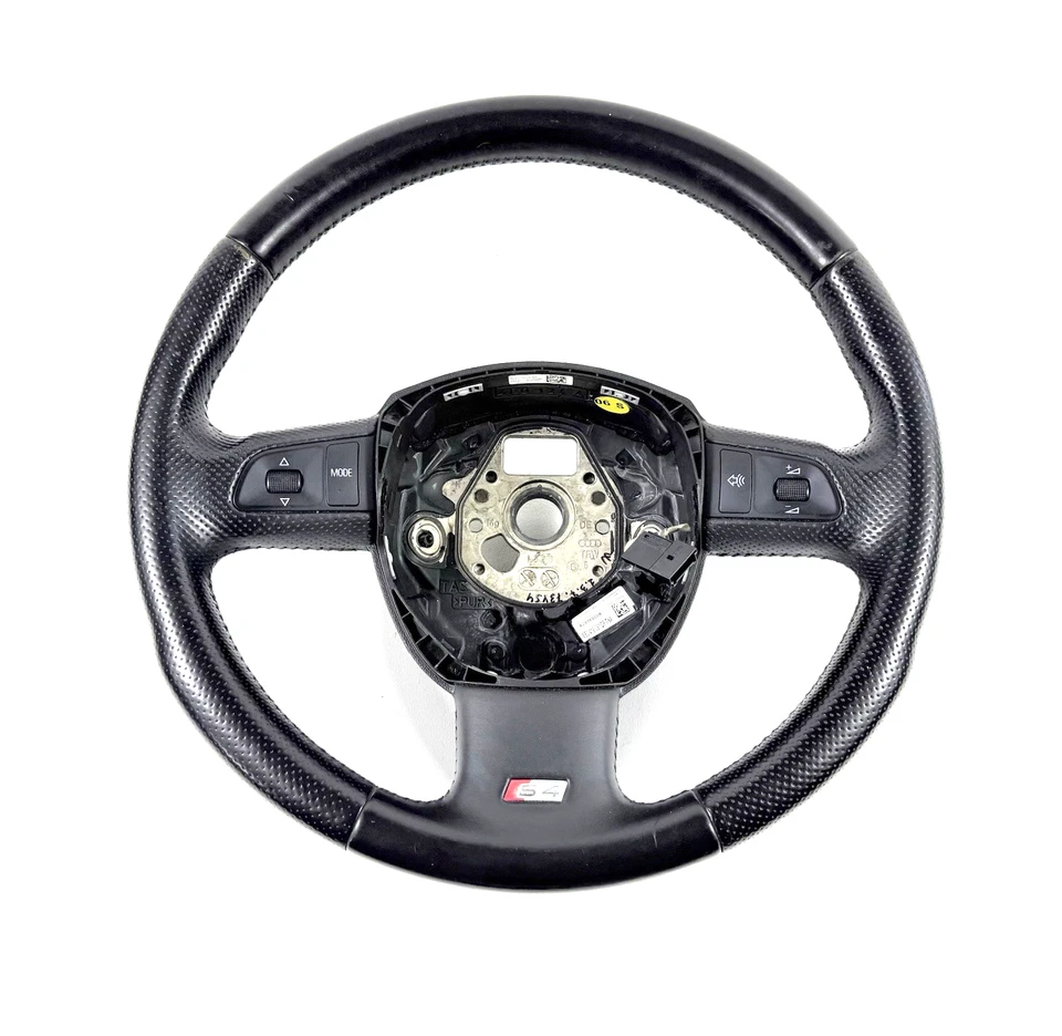 2005-2008 Audi S4 Leather Wrapped 3-Spoke Sport Steering Wheel OEM - Image 1 of 4