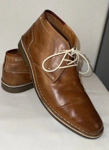 Steve Madden Chukka Botas P-Ivon 217 Cuero Tostado Con Cordones al Tobillo Para Hombre Talla 10” - Imagen 1 de 15
