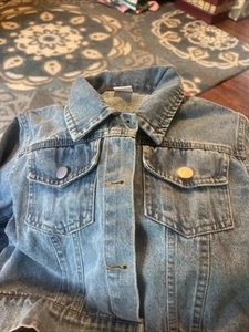 Blue Jean Jacket Kids Sz 3-4. /100.  Parker On Back - Picture 1 of 2