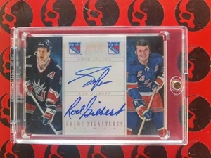 2012-13 Adam Graves Rod Gilbert /5 Panini Prime Auto Signatures #117 New York SP - Picture 1 of 2