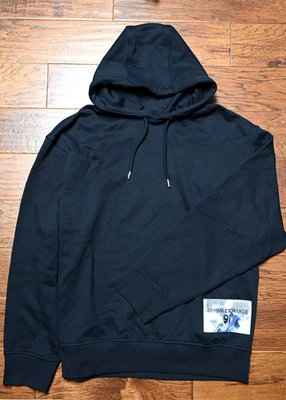 Armani Exchange A/X Men's Dark Blue Logo Patch Heavy Cotton Pullover Hoodie XL - Image 1 of 4