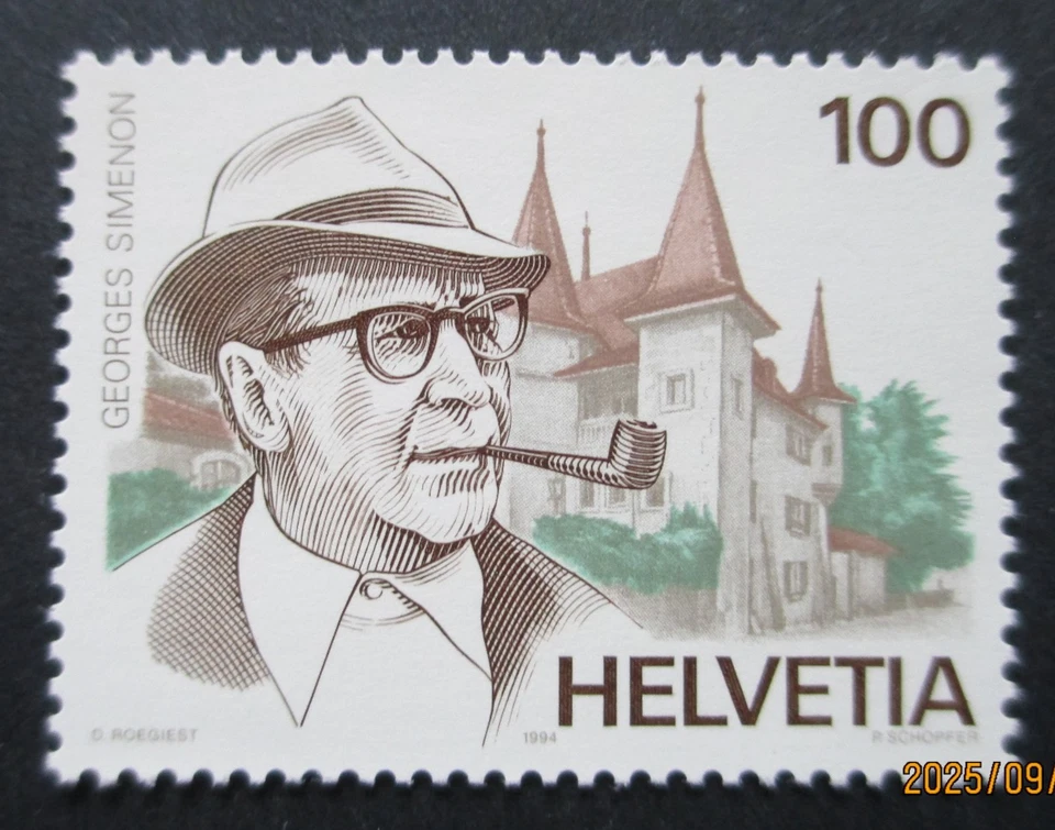 SWITZERLAND/SCHWEIZ - 1994 STAMPS - GEORGE SIMENON ~ MINT NEVER HINGED. - Image 1 of 1