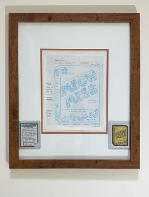 Wacky Packages Original Art - Old School 3 MEOW MESS David Gross & Jay Lynch COA - Image 1 of 4