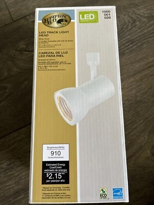 Cabezal de iluminación de pista Hampton Bay regulable LED ajustable cilindro grande blanco Foto 1 de 4