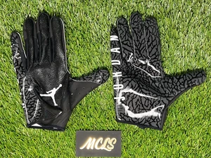 Nike Jordan Jet 7.0 Football Receiver Gloves Black White Size 2XL J1007130-091 - Picture 1 of 5