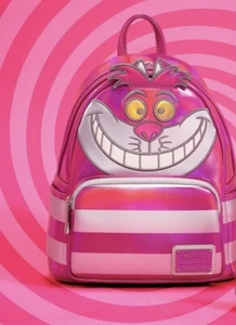 NWT Loungefly Disney 100 Platinum Cheshire Cat LE Mini Backpack Ships Same Day - Picture 1 of 7