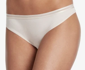 JOCKEY Supima Cotton Allure Light NUDE Thong Panty Womens S 5 M 6 L 7 XL 8 XXL 9 - Picture 1 of 8