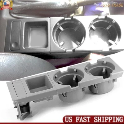 Gray Center Console Cup Coin Holder Storing Box 51168248504 For BMW E46 99-06 - Imagem 1 de 4