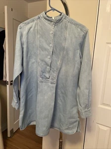 Rare Vtg 90's~ GIORGIO ARMANI JEANS~Lt Blue Cotton Denim Shirt Tunic~Men S~Italy - Picture 1 of 10