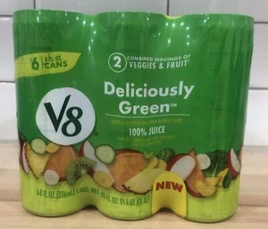 V8 Deliciously Green 100% Fruit and Vegetable Juice 8 Fl Oz Can (6 Pack) - Picture 1 of 4