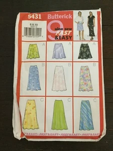 Butterick 5431 Bias Cut A-Line Skirts 3 Lengths Rated Easy 9 Versions 6-10 Uncut - Picture 1 of 5