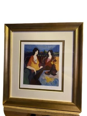 Itzchak Tarkay Serigraph Cafe Series Hand Signed Limited Ed Custom Framed - Image 1 of 4