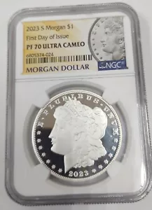 2023 S MORGAN PF70 ULTRA CAMEO FIRST DAY ISSUE BY NGC! - Picture 1 of 4