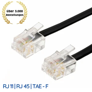 Kabel telefoniczny Kabel routera RJ11 RJ45 TAE-F Kabel DSL VDSL ISDN Router Modem - Zdjęcie 1 z 9