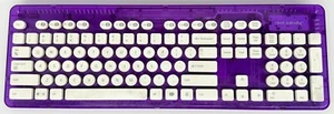 Rock Candy Wireless Keyboard 904-005 Translucent Purple Clear Plastic UNTESTED - Picture 1 of 11