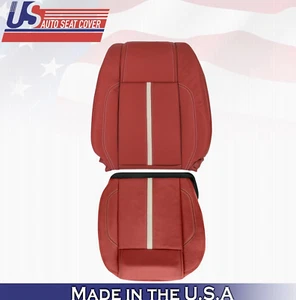 2010 to 2014 Fits Ford Mustang Gt Coupe Driver Top & Bottom Leather Covers Red - Picture 1 of 7