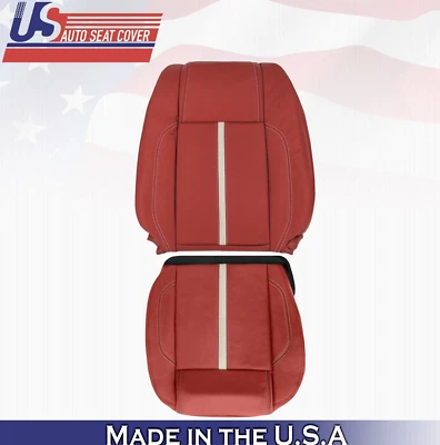 2010 to 2014 Fits Ford Mustang Gt Coupe Driver Top & Bottom Leather Covers Red - Image 1 of 4